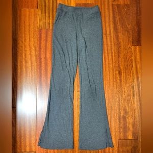 Grey flare split hem pull on legging